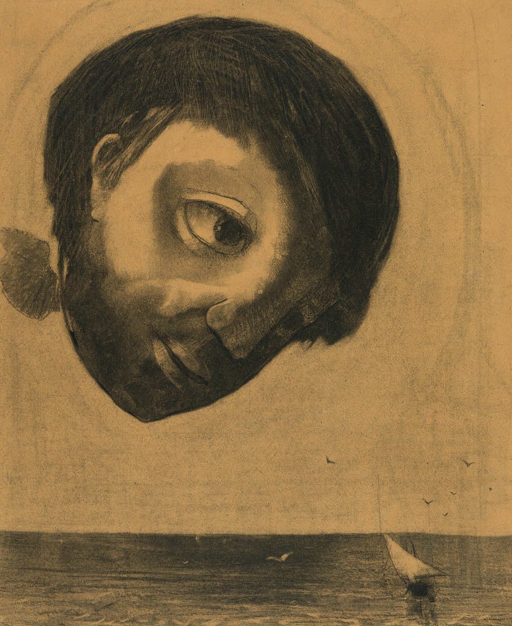Beschermgeest van de Wateren door Odilon Redon