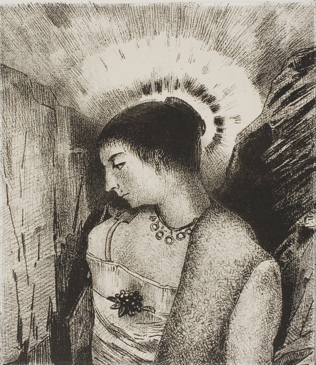 Hier is de Goede Godin, de Idaeaanse Moeder van de Bergen, plaat 15 van 24 door Odilon Redon