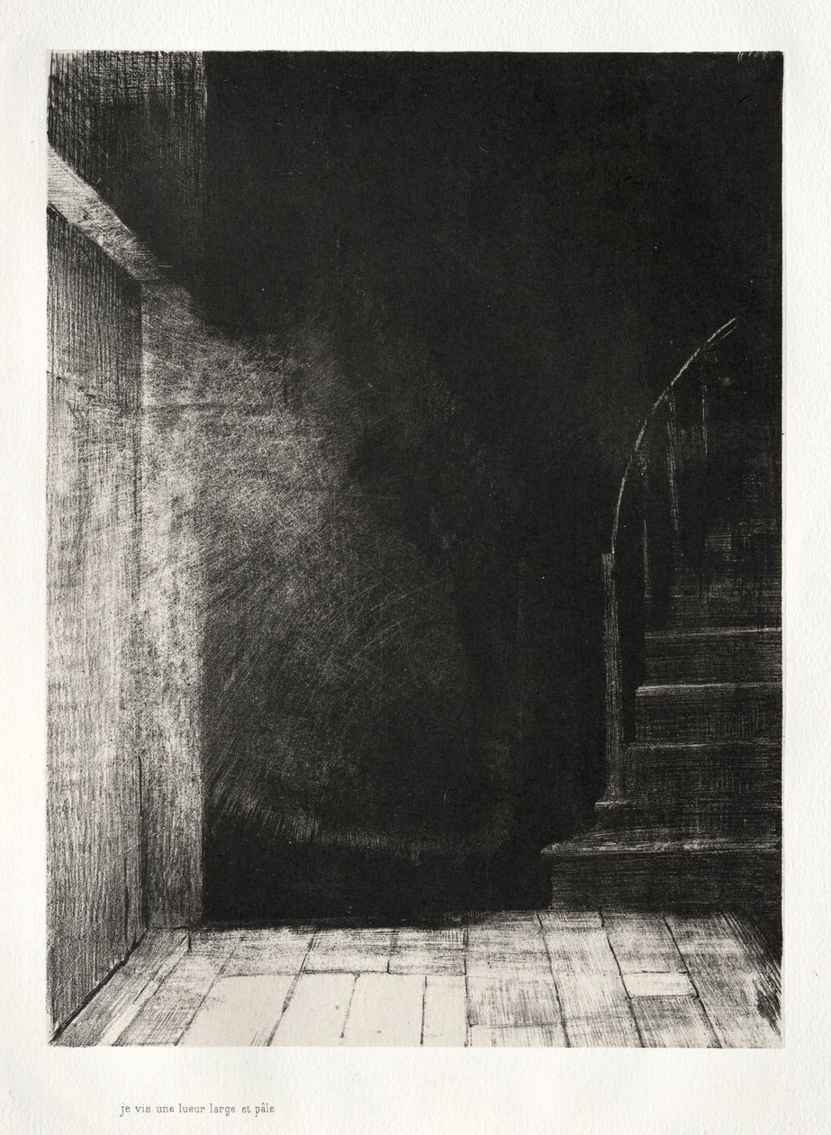 Ik Zag een Flits van Licht, Groot en Bleek door Odilon Redon