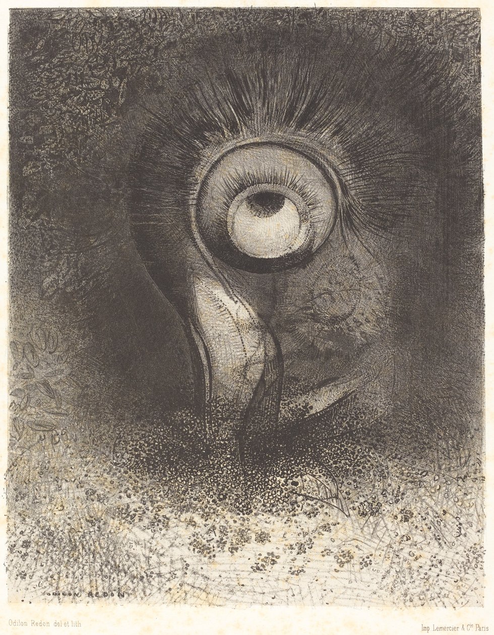 Er was misschien een eerste visie geprobeerd in de bloem door Odilon Redon