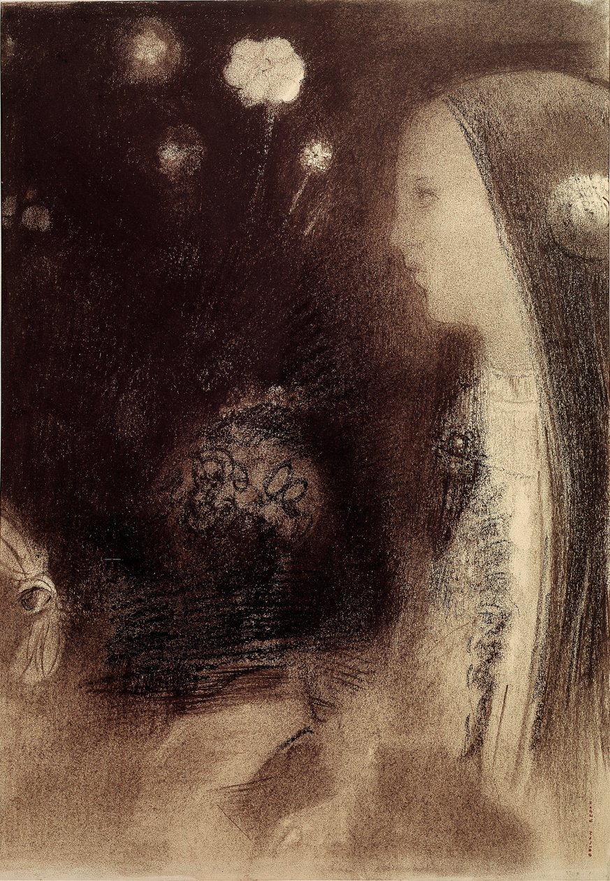 In de droom door Odilon Redon