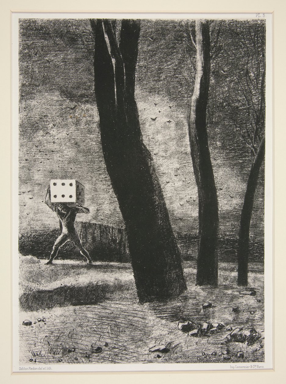 De gokker, uit de portfolio In de droom door Odilon Redon