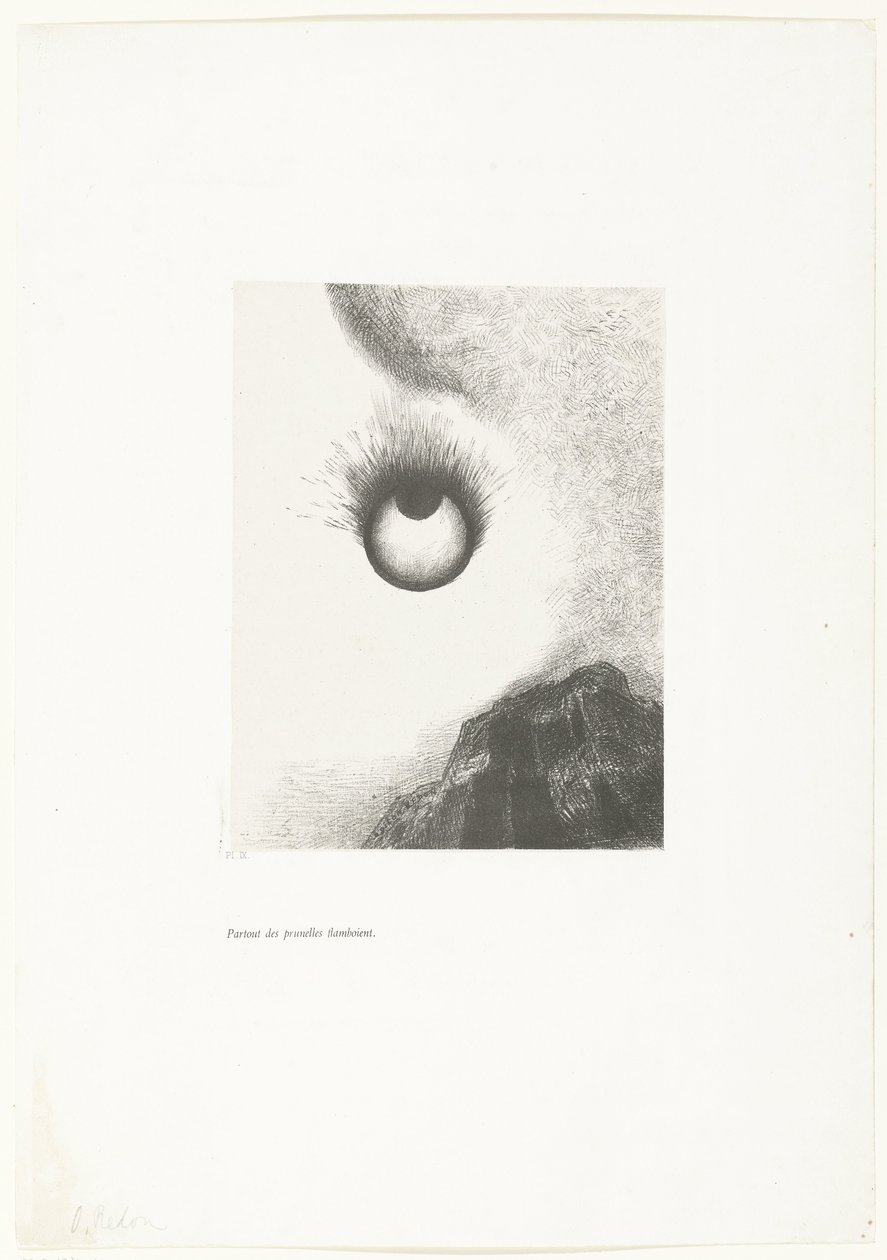 Overal vlammende ogen door Odilon Redon