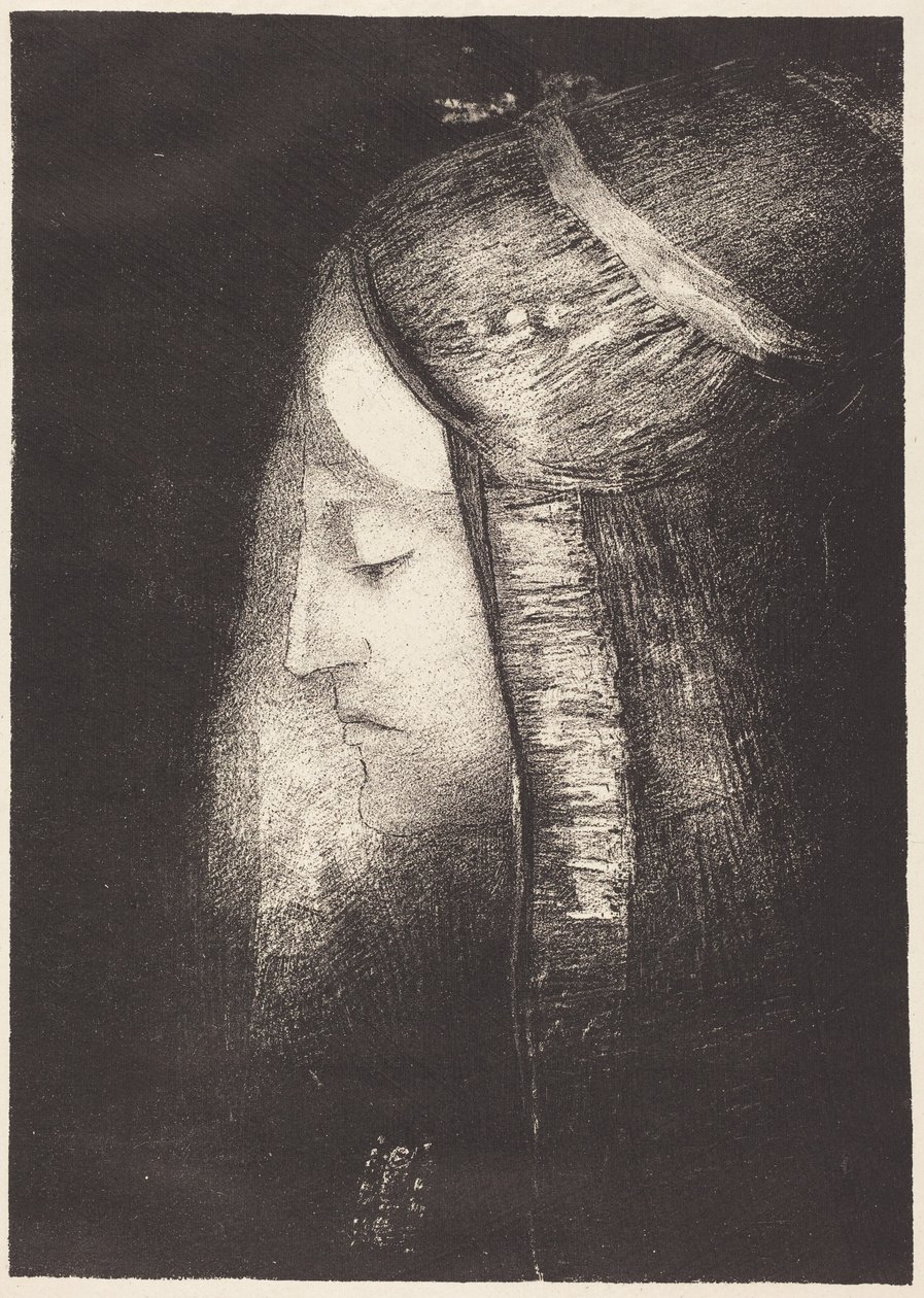 Lichtprofiel (Profile of light) door Odilon Redon
