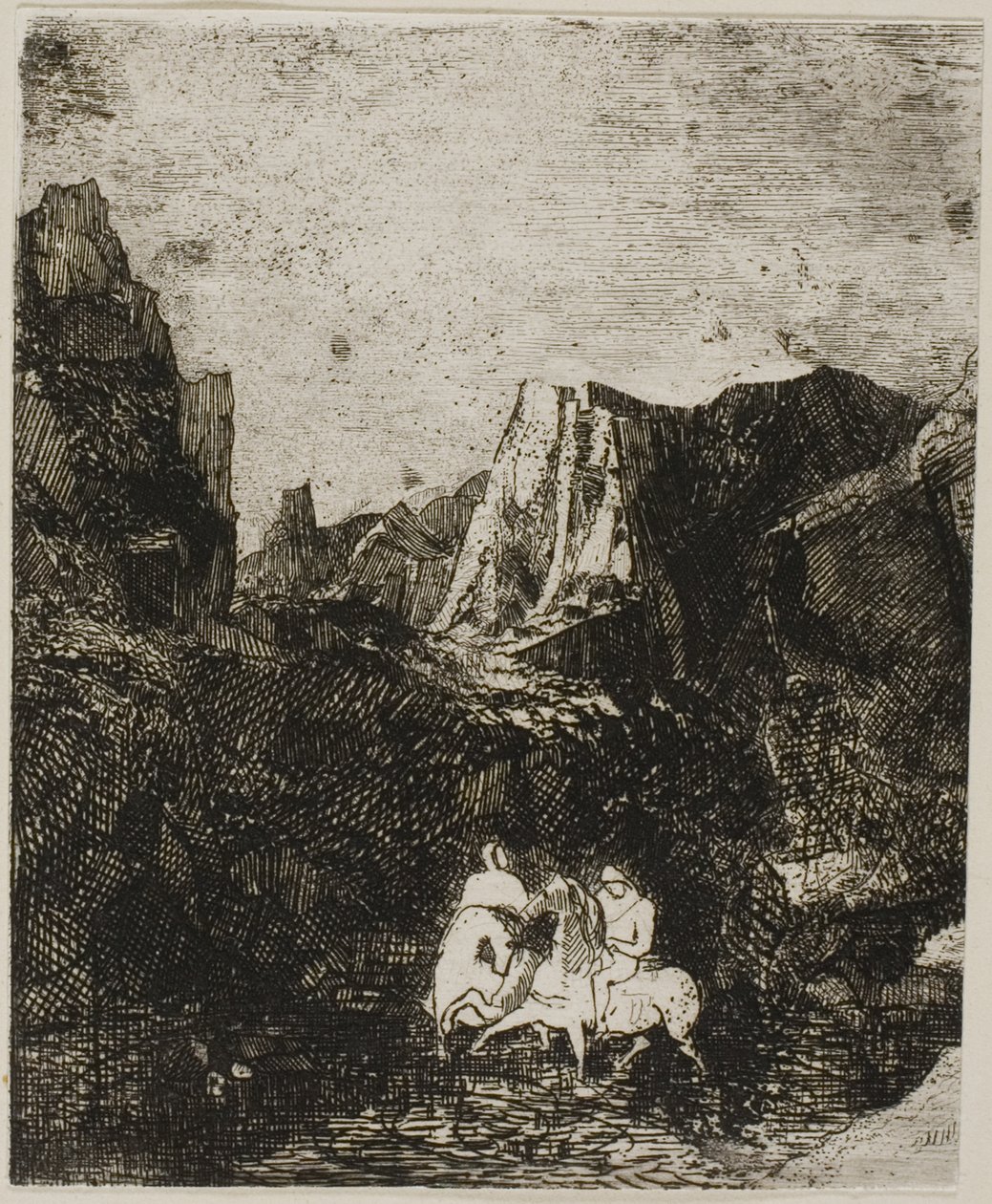 Twee Kleine Ruiters door Odilon Redon