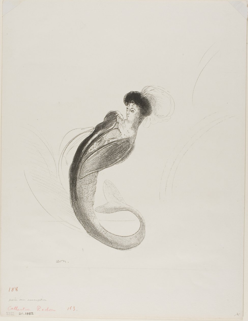 Ongenoemde Proeflithografie door Odilon Redon