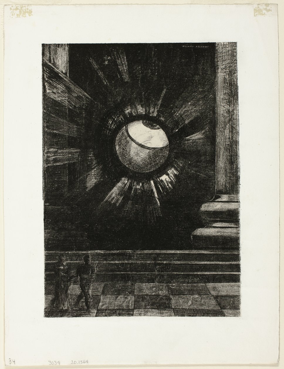 Visioen, plaat acht uit In Dreams door Odilon Redon