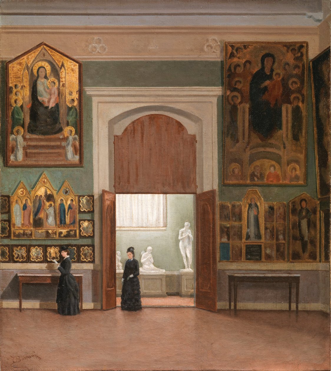 In de Accademia Galerij door Odoardo Borrani door Odoardo Borrani