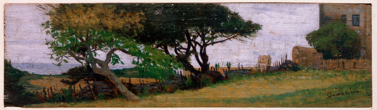Landschap bij Castiglioncello, Italië door Odoardo Borrani
