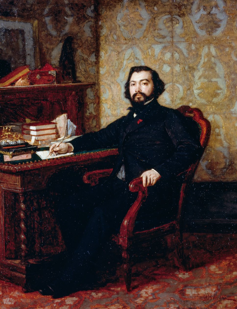 Portret van advocaat Aristide Minelli, door Odoardo Borrani (1833-1905), olieverf op paneel, 40.5x32.5 cm door Odoardo Borrani