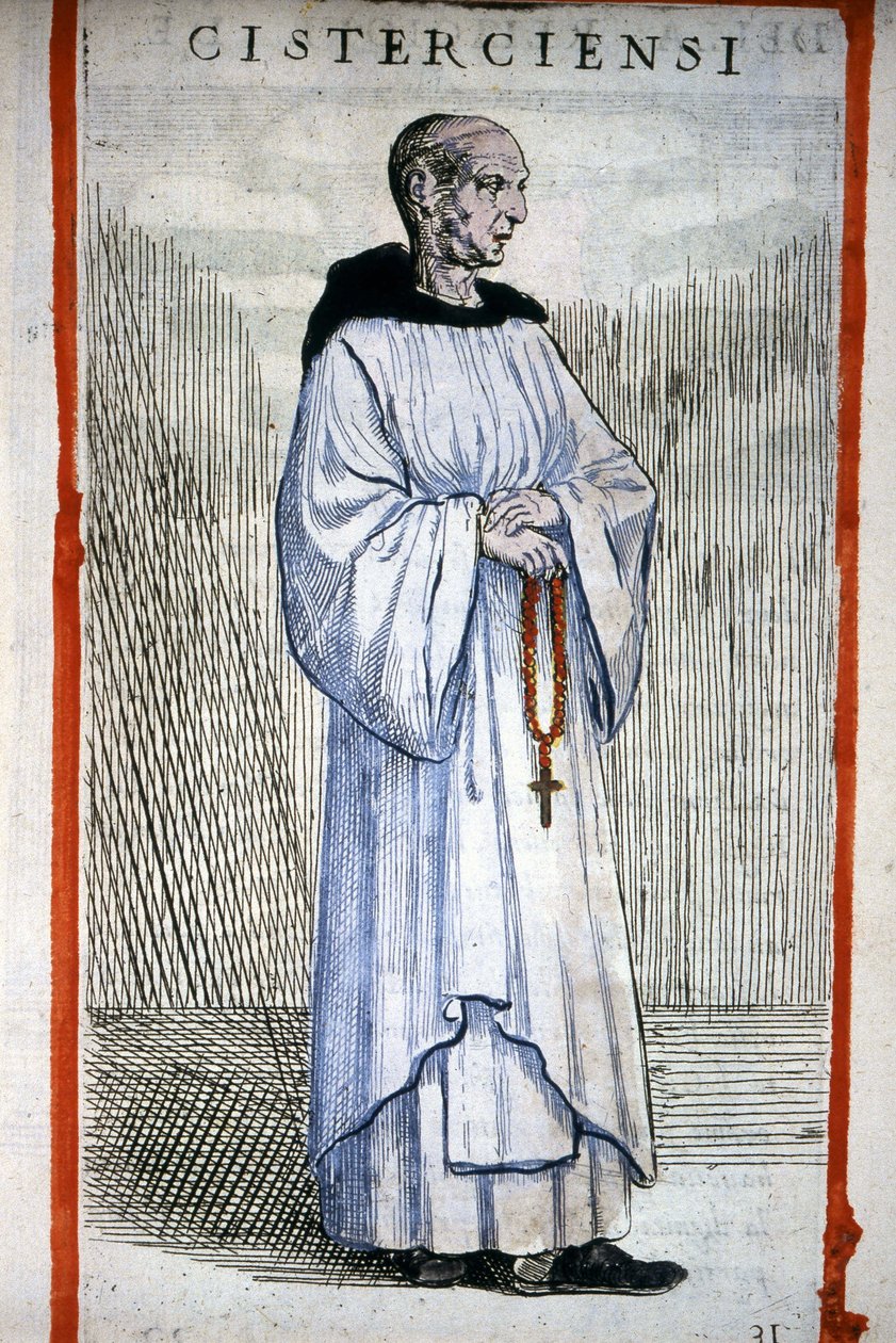 Cisterciënzer monnik (gravure) door Odoardo Fialetti