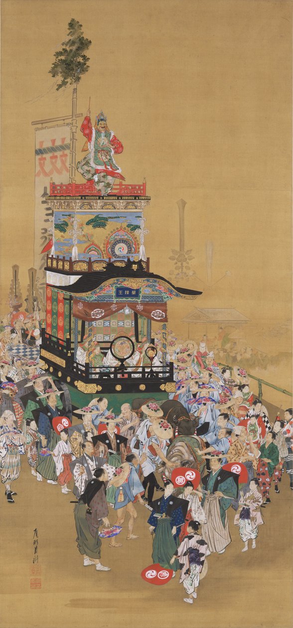 Das Sannō-Festival in Edo door Ogata Gekko