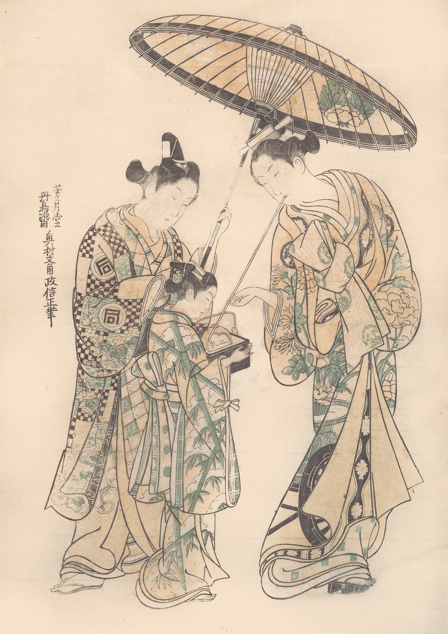 Twee figuren door Okumura Masanobu