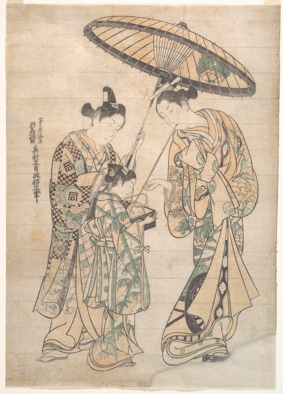 Twee figuren door Okumura Masanobu