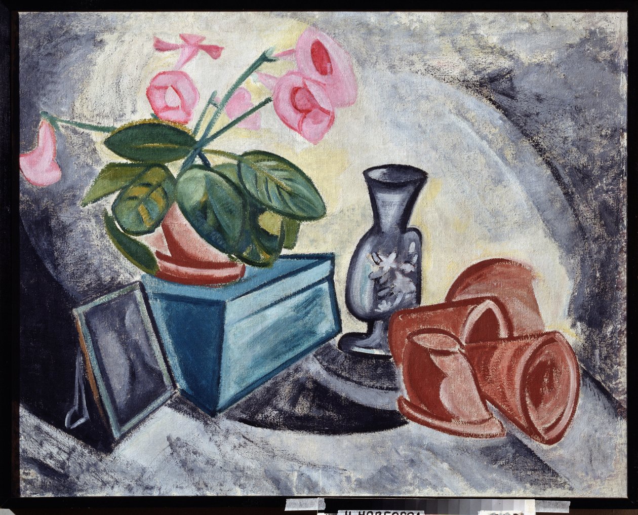 Stilleven met roze bloemen door Olga Wladimirowna  Rosanowa