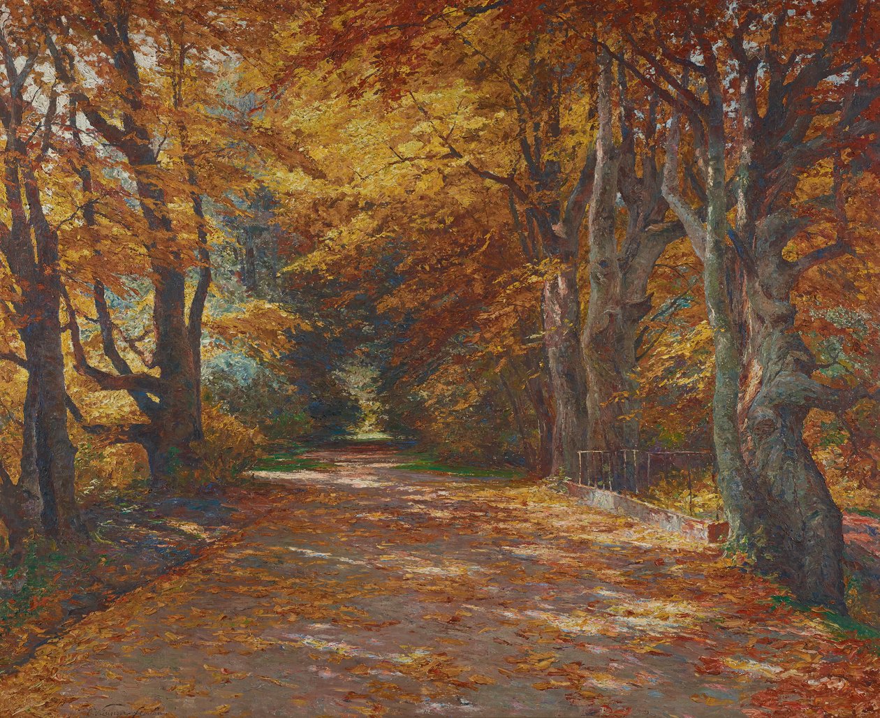 Praterallee in de herfst door Olga Wisinger Florian
