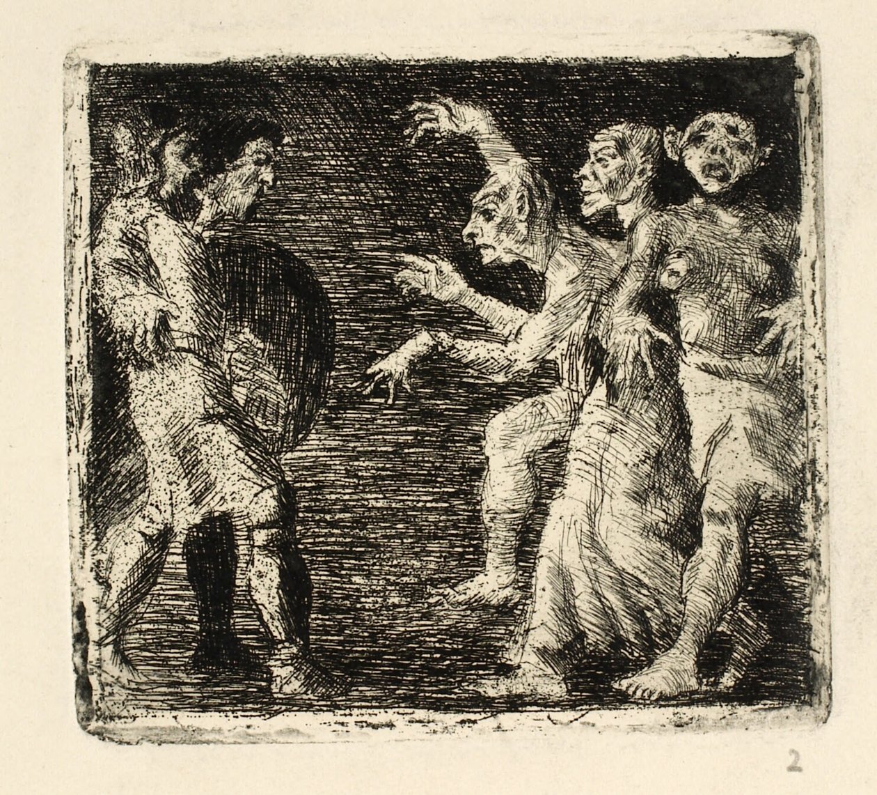 Macbeth en de heksen door Oluf Hartmann