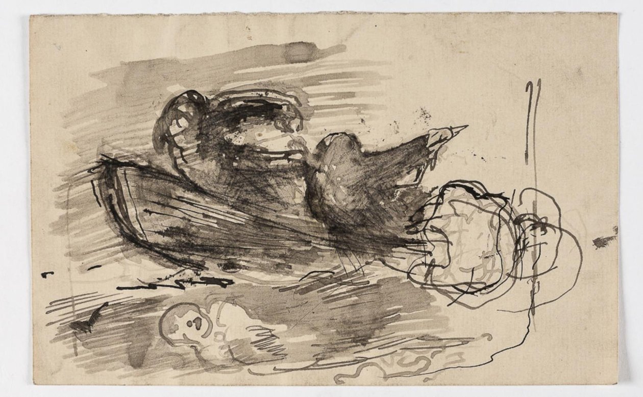 Studie voor "Psyche wordt over de Styx gevoerd" (?) door Oluf Hartmann