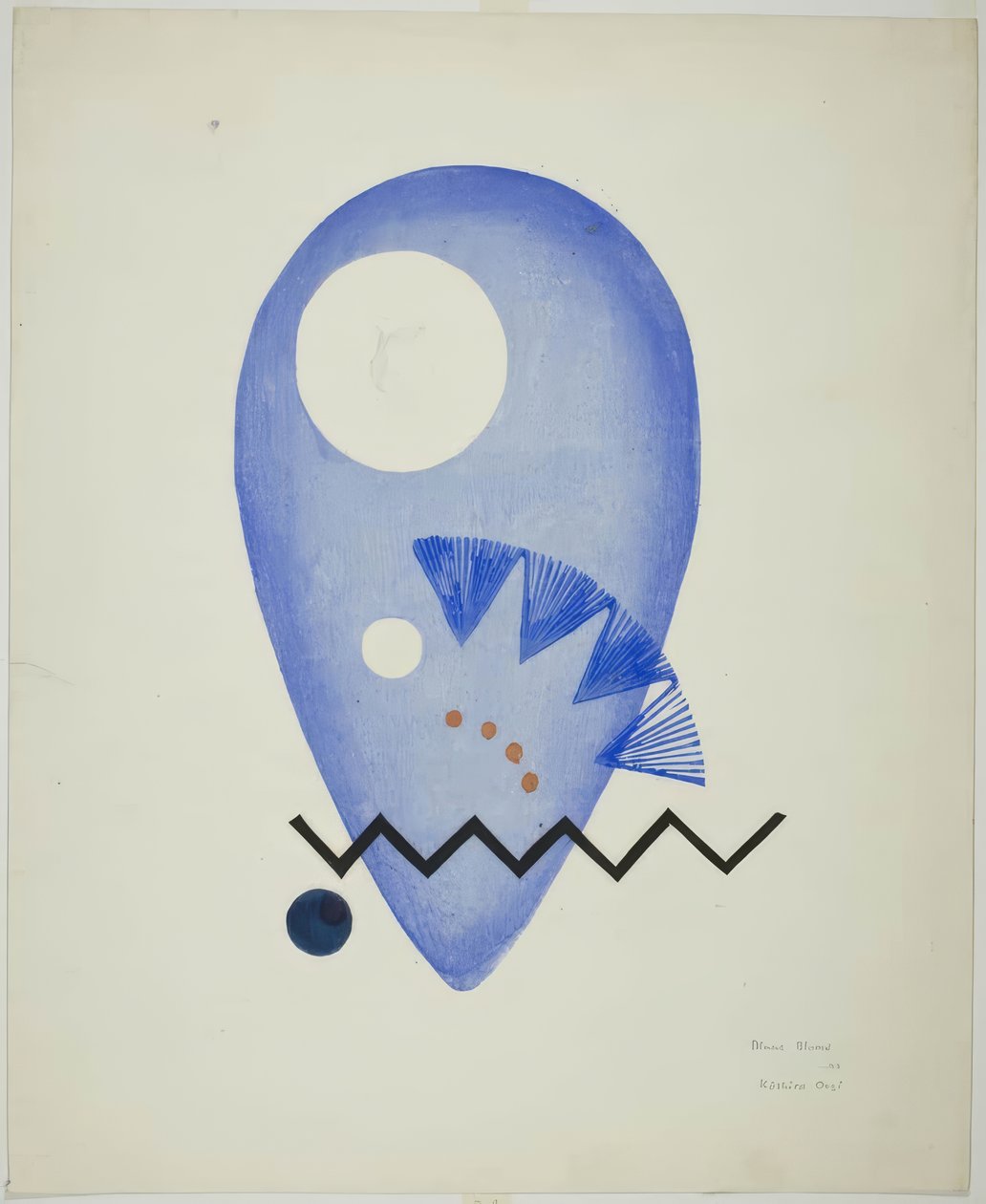 Blue Flower (Blauwe bloem) door Onchi Kôshirô