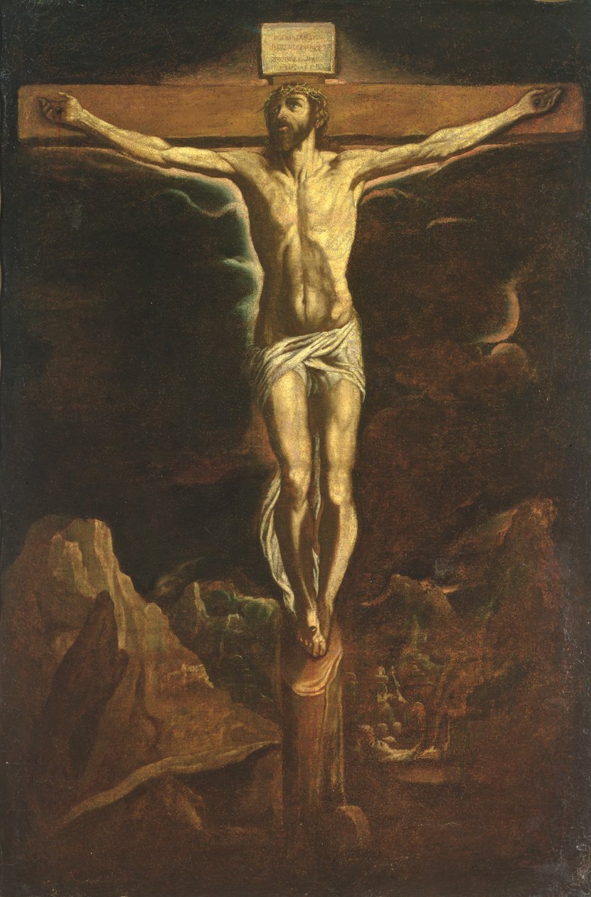 Christus aan het kruis, 1600 door Orazio Borgianni