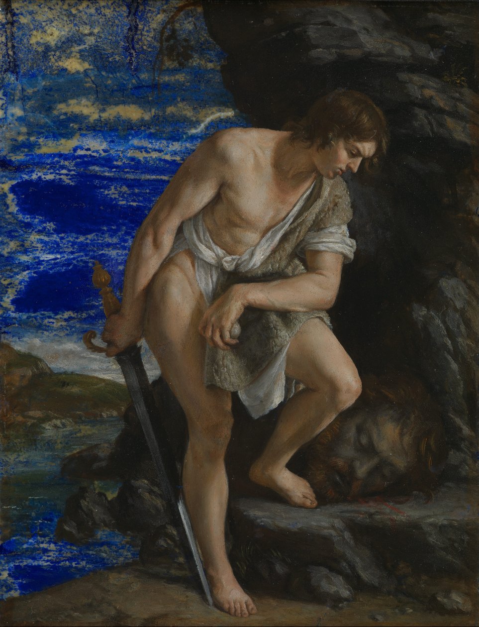 David overweegt het hoofd van Goliath door Orazio Gentileschi