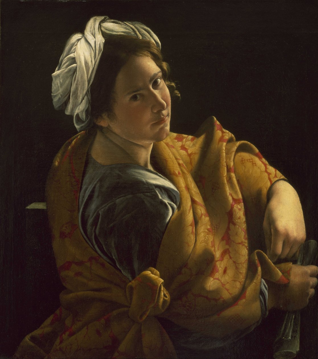 Portret van een jonge vrouw als een Sibylle door Orazio Gentileschi