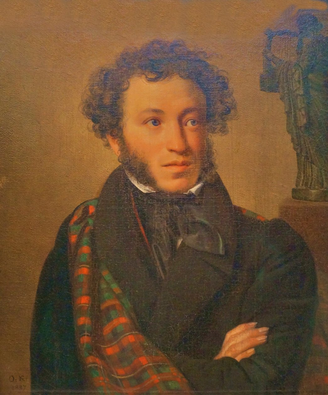 Portret van de dichter A.S. Poesjkin door Orest Adamovich Kiprensky