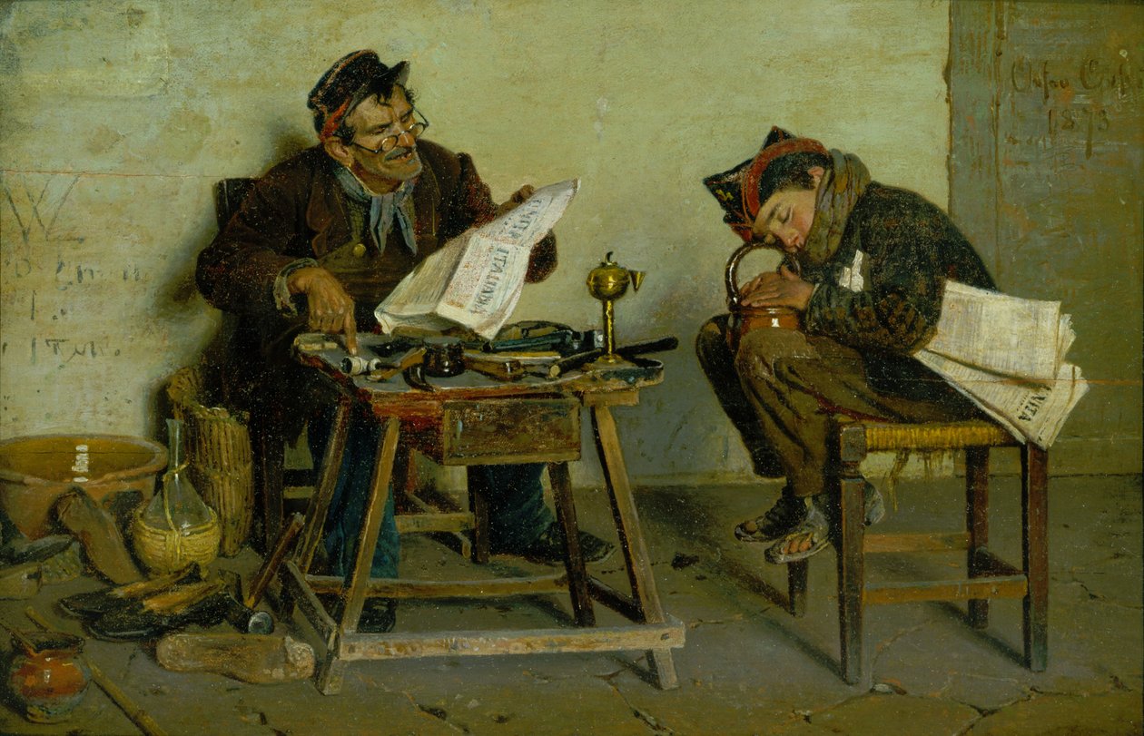 Een politieke schoenmaker door Orfeo Orfei