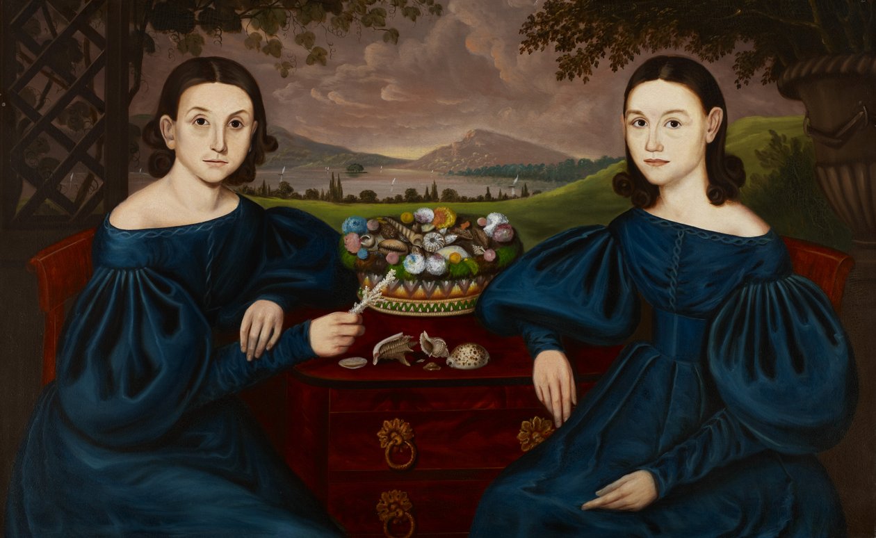 Ann en Eliza Dusenberry, 1838 door Orlando I. Bears
