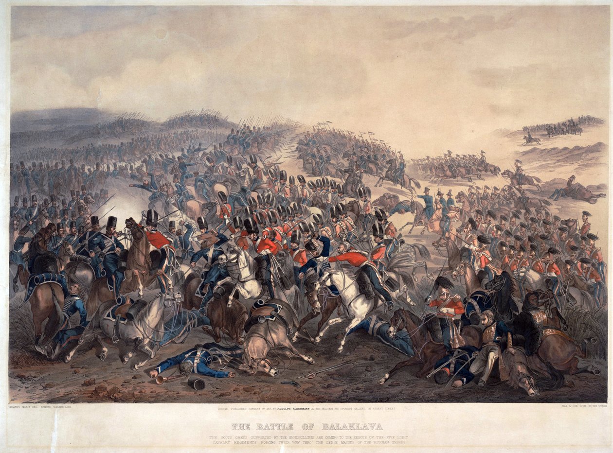 De slag bij Balaclava op 25 oktober 1854 door Orlando Norie