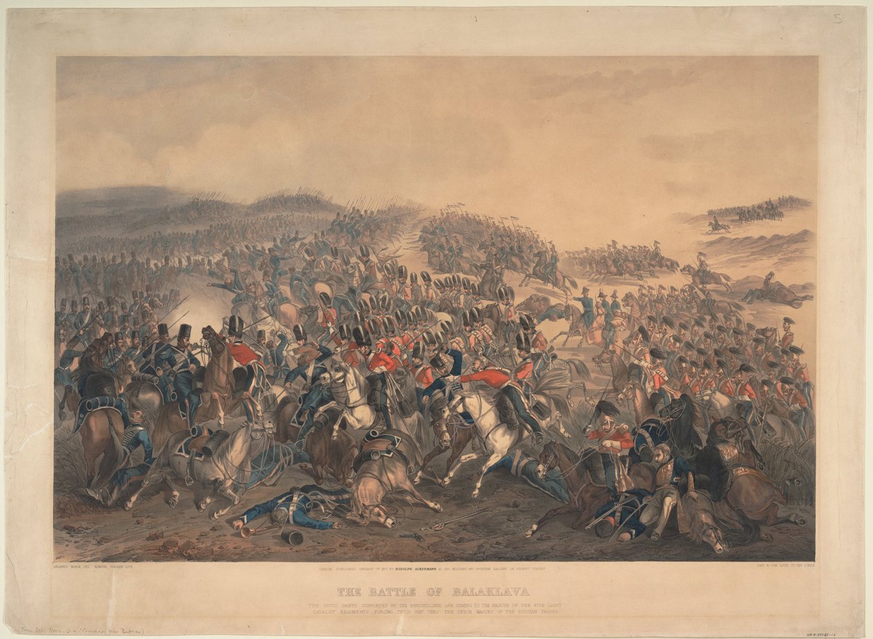 De slag bij Balaclava op 25 oktober 1854, 1855 door Orlando Norie