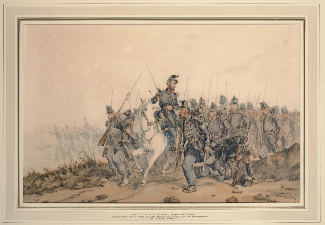 De Slag bij de Alma op 20 september 1854, 1854 door Orlando Norie