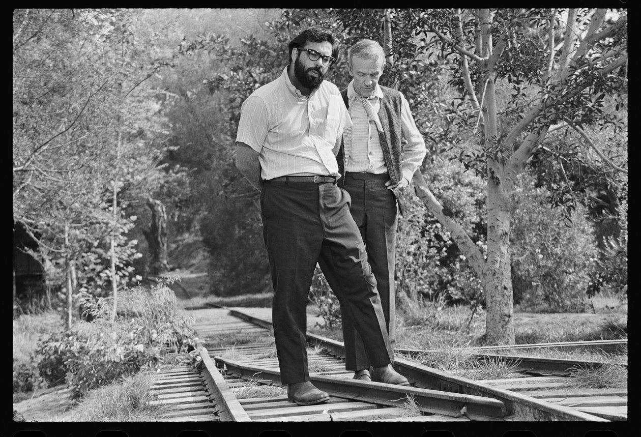 Francis Ford Coppola en Fred Astaire op de set van 