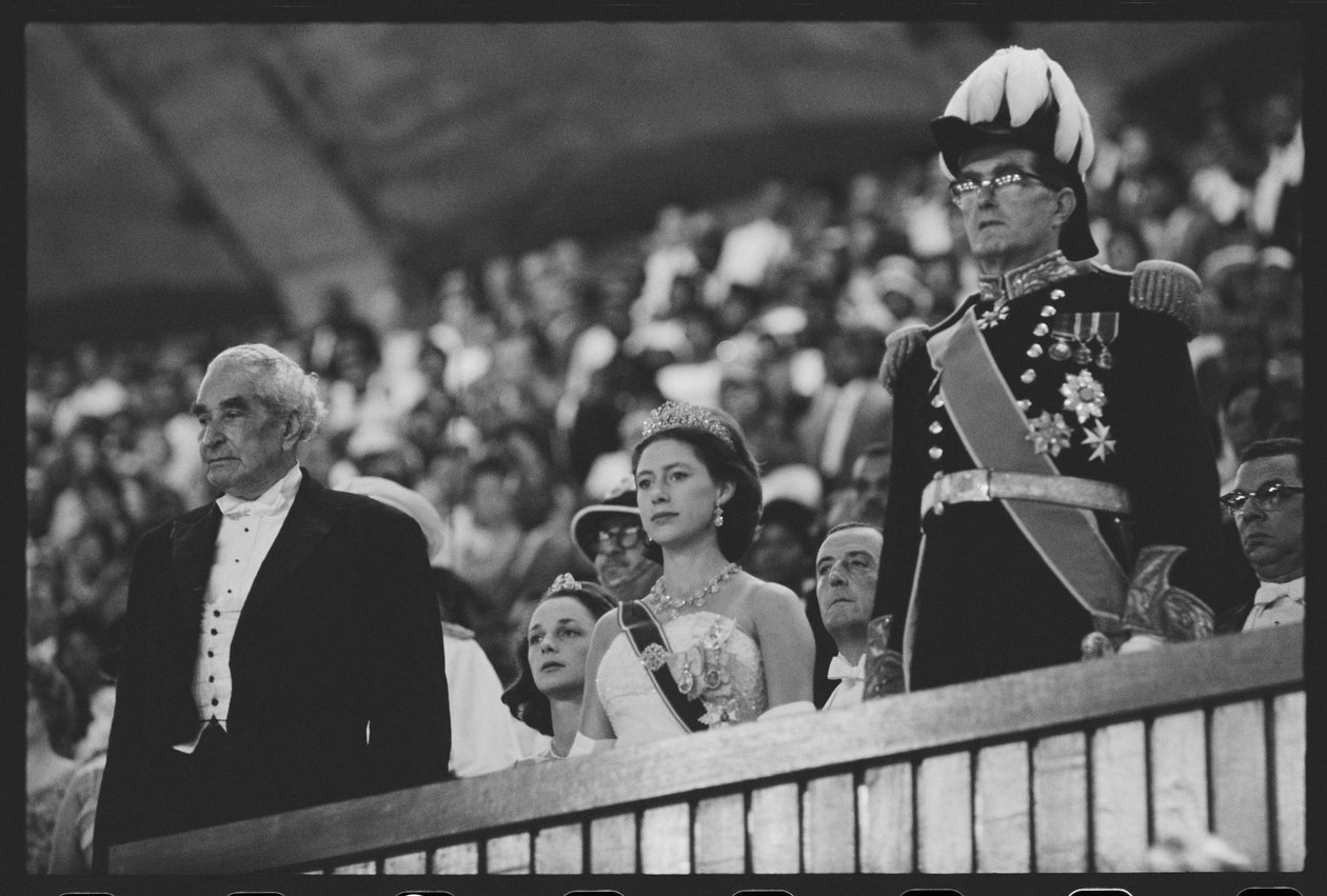 Prinses Margaret en Premier Bustamante vieren de onafhankelijkheid van Jamaica door Orlando Suero