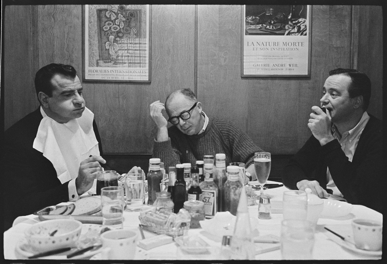 Walther Matthau, Billy Wilder en Jack Lemmon op de set van 