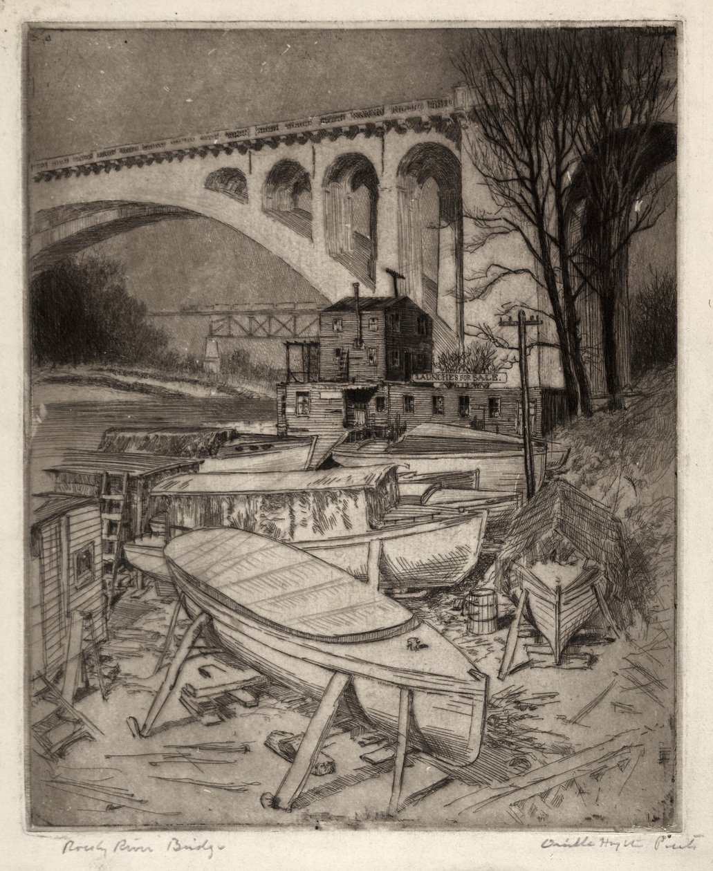 Rocky River Bridge door Orville Houghton Peets
