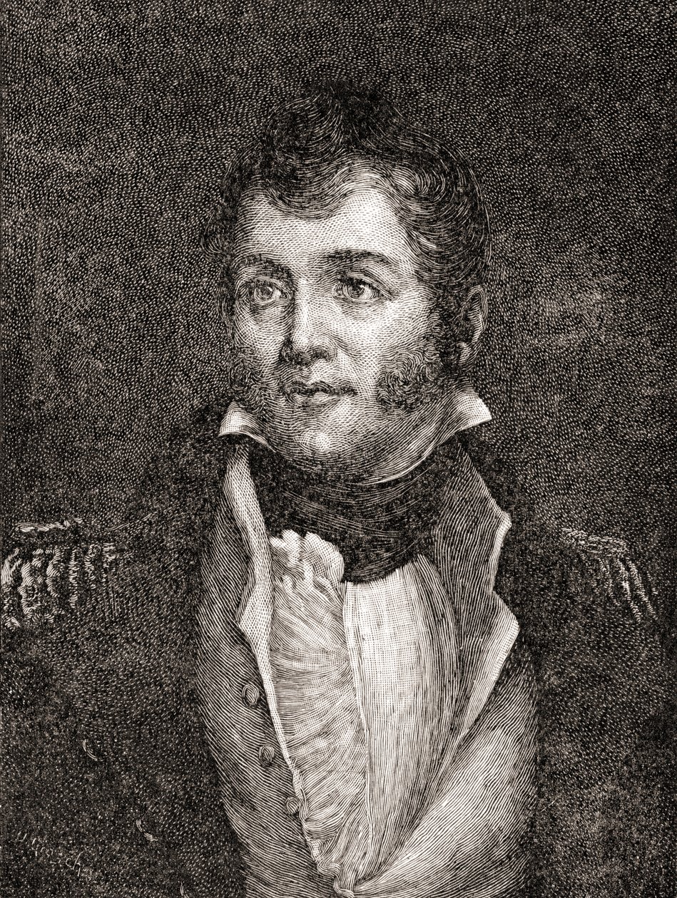 commodore Oliver Hazard Perry van de Amerikaanse marine, uit De Geschiedenis van Ons Land, gepubliceerd 1905 door Oscar Edward Grosch
