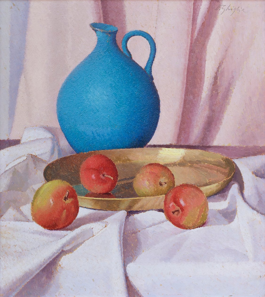 Compositie met appels en kruik, ca. 1940-41 door Oscar Ghiglia