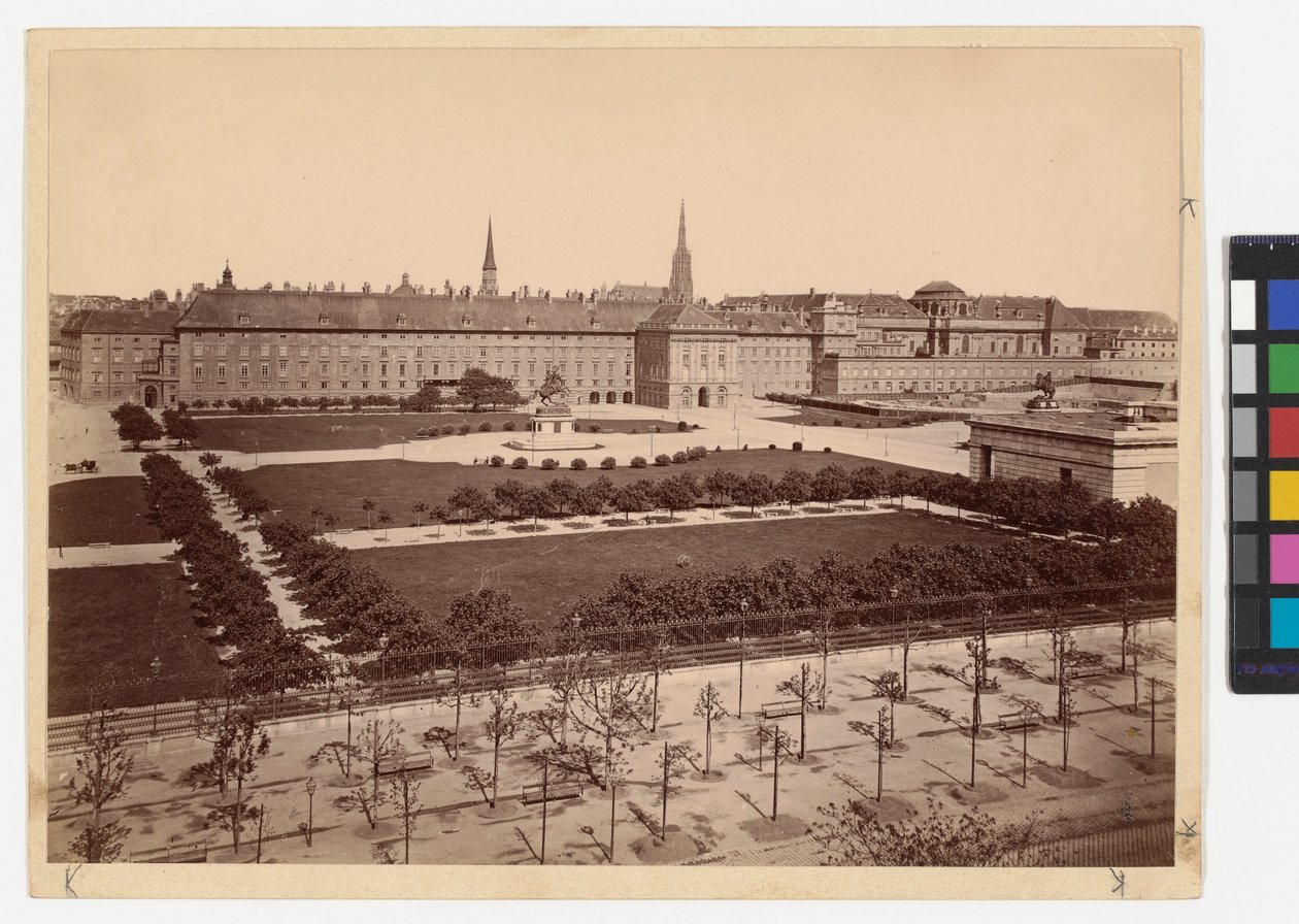 1. Burg - Heldenplatz - Blik naar de Leopoldijnse vleugel van de Hofburg door Oscar Kramer