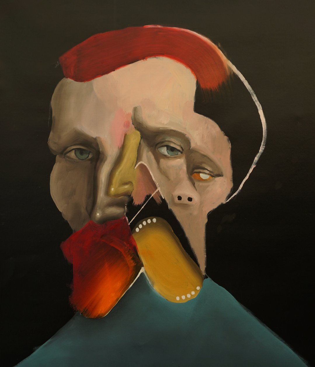 Another Vincent, 2022 (olieverf en acryl op doek) door Oscar Nin