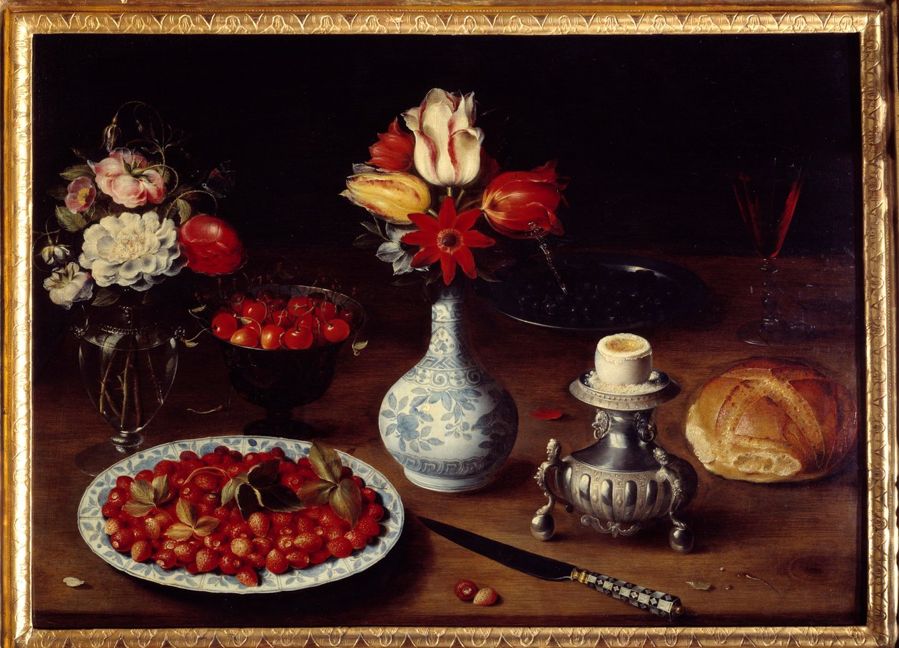 Stilleven met bloemenvaas door Osias the Elder Beert