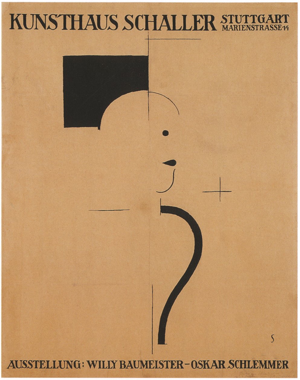 Kunsttentoonstelling: Willy Baumeister - Oskar Schlemmer, 1918 door Oskar Schlemmer