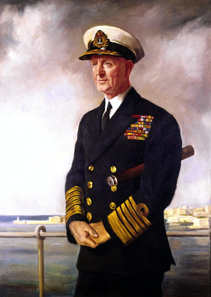 Admiraal Cunningham, kopie van portret door O