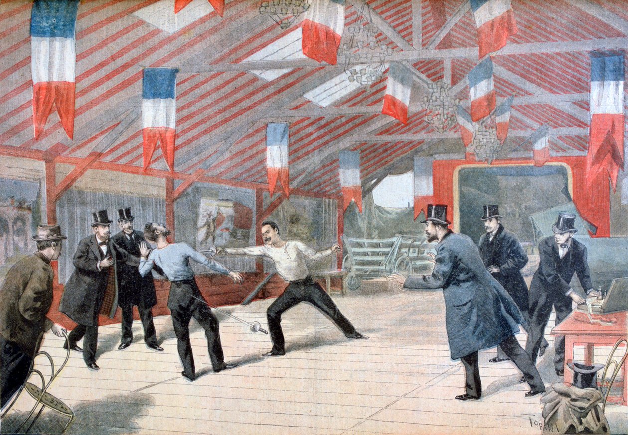Een tragisch duel: De dood van Monsieur Harry Alis, 1895 door Oswaldo Tofani