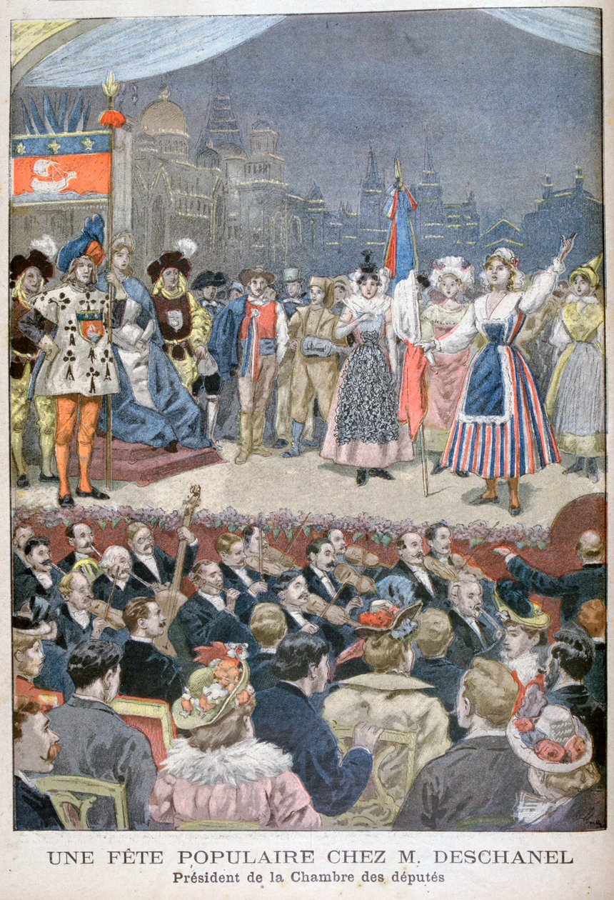 Volksfeest met Paul Deschanel, President van Frankrijk door Oswaldo Tofani