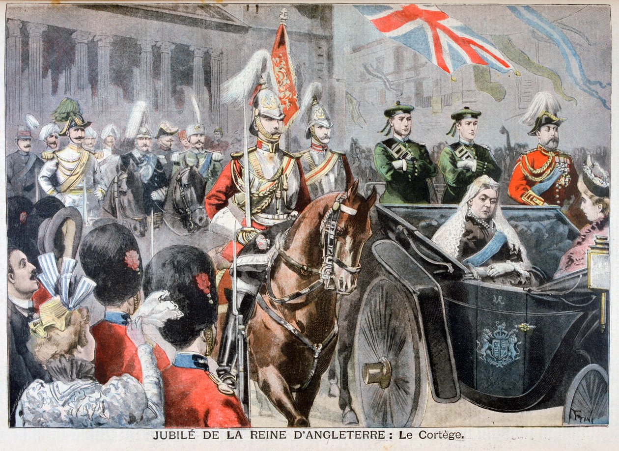 Processie, Diamanten Jubileum van Koningin Victoria, 1897 door Oswaldo Tofani