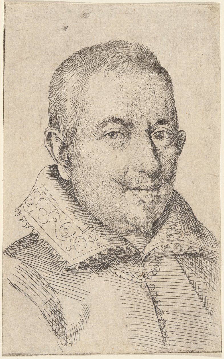 Portret van een Middelbare Man door Ottavio Leoni