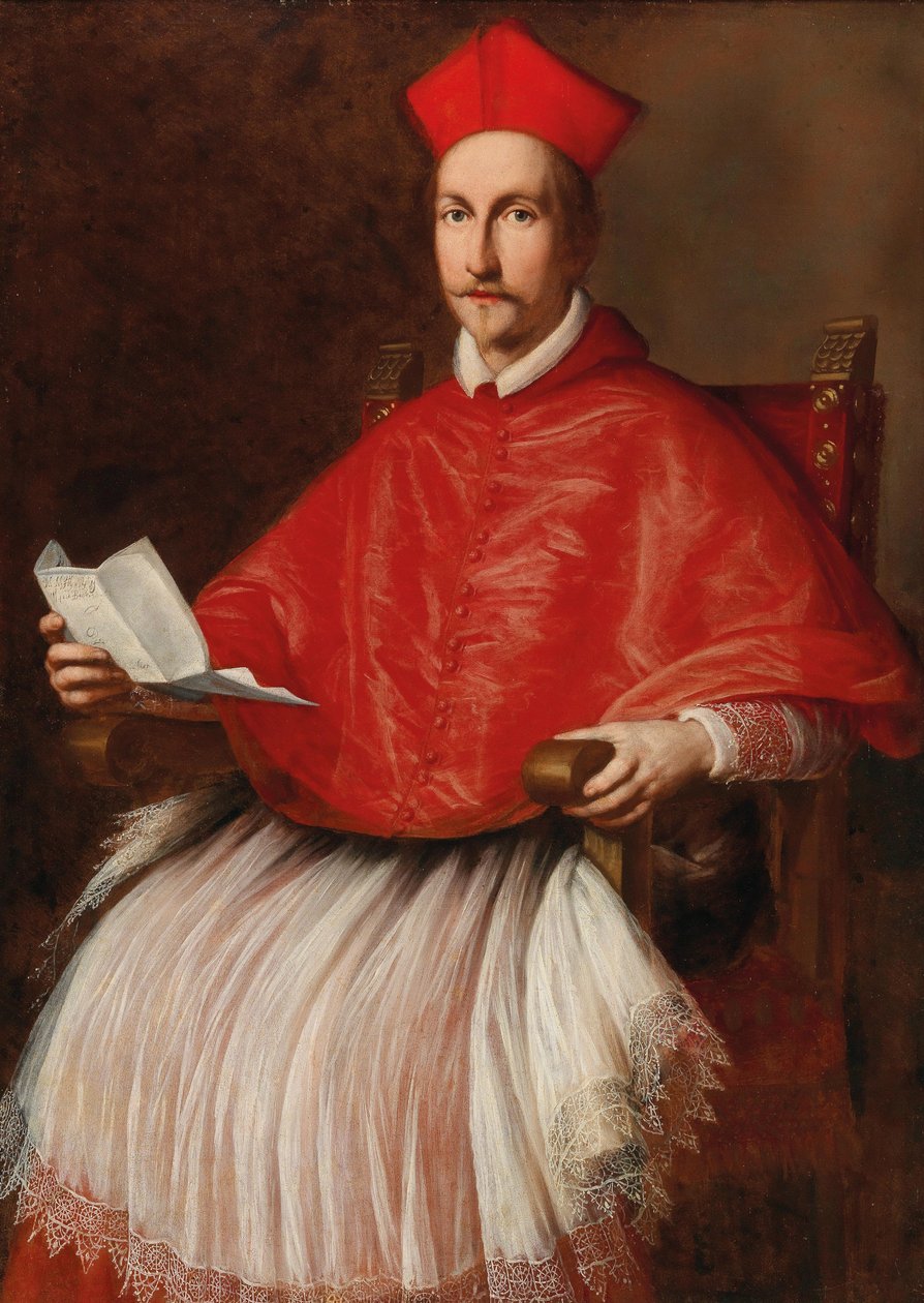 Portret van kardinaal Francesco Barberini 1597-1679, ca 1624 door Ottavio Maria Leoni