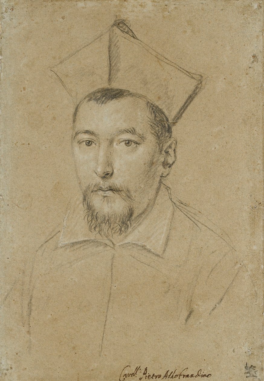 Portret van kardinaal Pietro Aldobrandini door Ottavio Mario Leoni