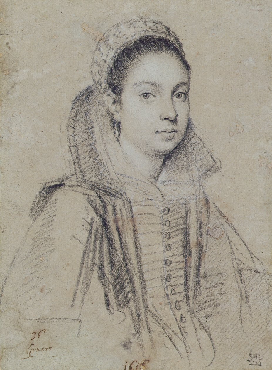 Portret van een Dame door Ottavio Mario Leoni